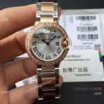 TW Swiss Made Ballon Bleu Cartier LARGE Diamond Watch 28 Small Size